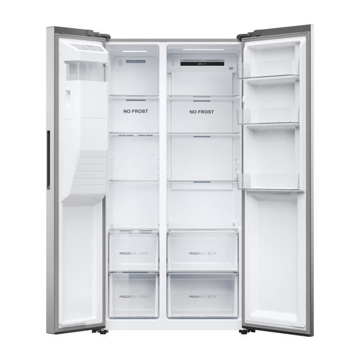 RÈfrigÈrateur amÈricain - HAIER - HSOGPIE9183 - Classe E - 515 L (337+178) - 40 dB - Gris