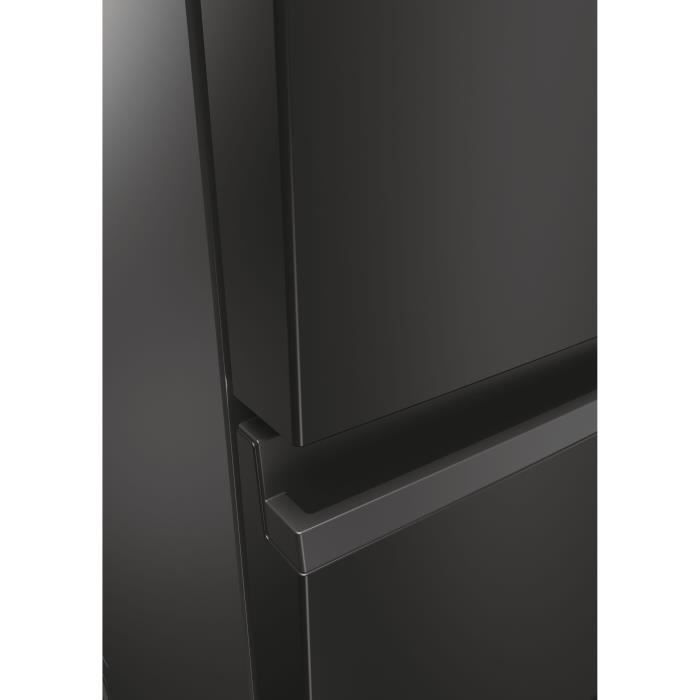 Réfrigérateur Combiné - HAIER - 3D 60 Series 5 HTW5618ENPT - Classe E - 360 L - 185 x 59,5 x 66,7 cm - Noir