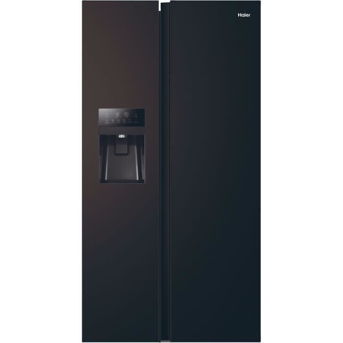 RÈfrigÈrateur amÈricain - HAIER - SBS 90 Series 3 HSR3918EIPB - Classe E - 515 L - 180 x 90 x 65,9 cm - Noir