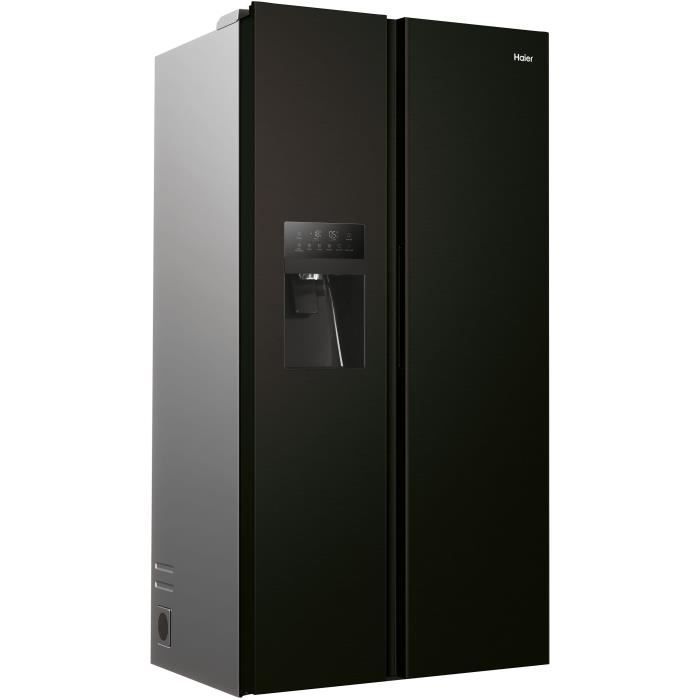 RÈfrigÈrateur amÈricain - HAIER - SBS 90 Series 3 HSR3918EIPB - Classe E - 515 L - 180 x 90 x 65,9 cm - Noir