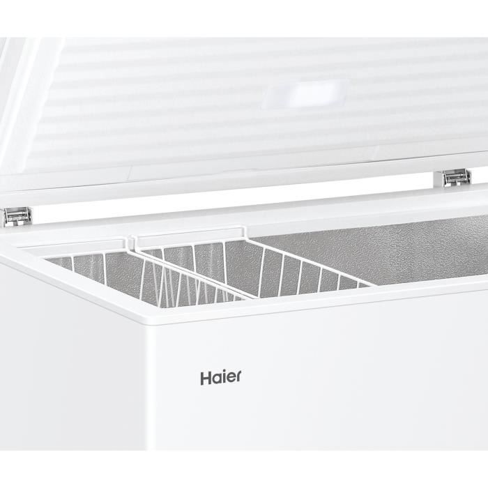CongÈlateur coffre - HAIER - Series 5 HCE301E - Classe E - 300 L - 89,5 x 111 x 62 cm - Blanc