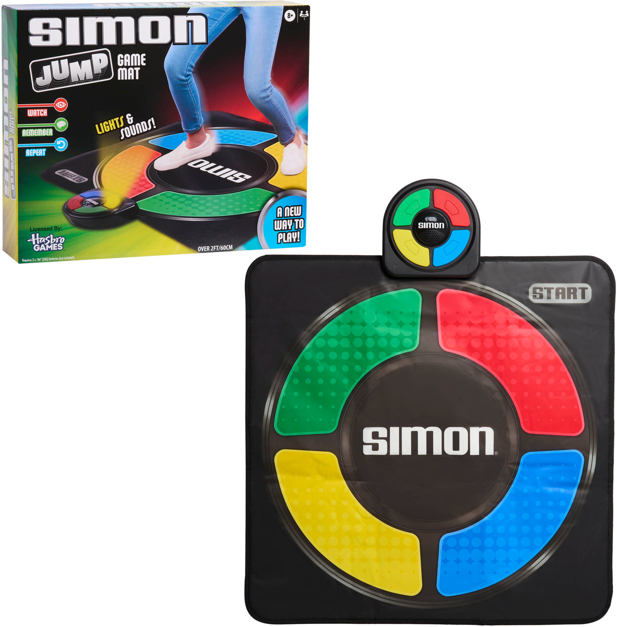 Simon Jump de Hasbro, Jeux de société avec effets sonores et lumineux, Jeux de mémoire électroniques pour enfants, Just Play Des 8 a