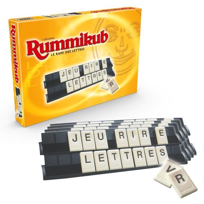 Rummikub Lettres, Jeu de société et de réflexion, Jeu éducatif, version française, Hasbro Gaming, Des 7 ans