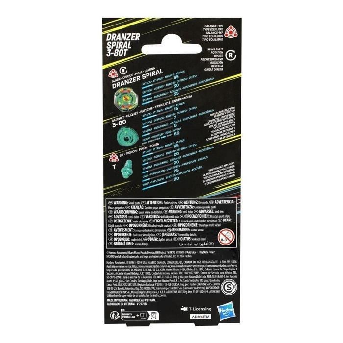 Beyblade X Starter Pack Dranzer Spiral 3-80T Anniversary X-Over et Lanceur, Toupie détachable, Jouets pour enfants des 8 ans