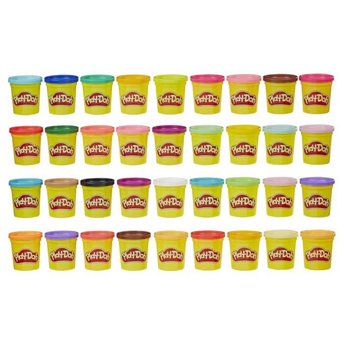 Play-Doh Coffret de 36 pots de 84 g de Pâte a modeler, Couleurs Multiples, Des 24 mois