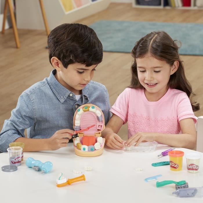 Play-Doh Cabinet dentaire pour enfants - 8 Pots de pâte a modeler atoxique - des 3 ans
