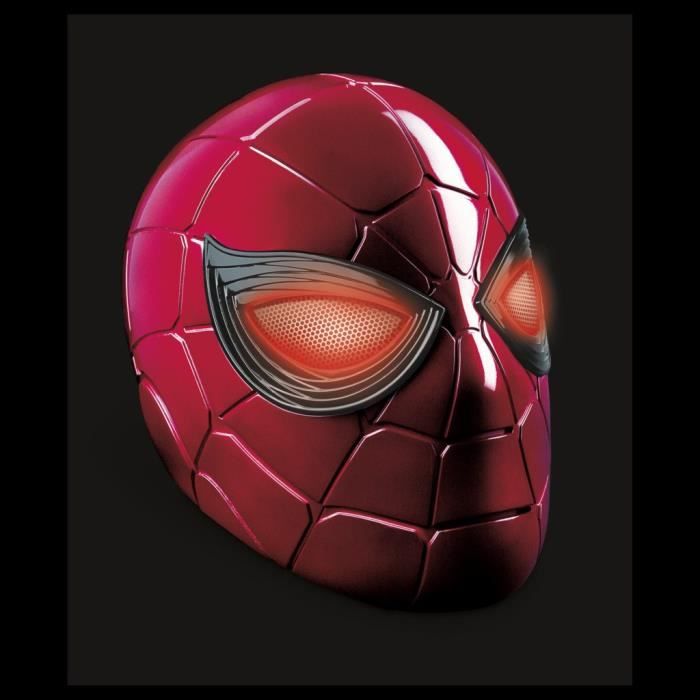Casque Èlectronique IronSpider avec yeux lumineux, 6 rÈglages de luminositÈ et taille ajustable, Marvel Legends Series Spider-Man