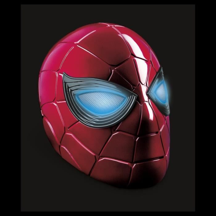 Casque Èlectronique IronSpider avec yeux lumineux, 6 rÈglages de luminositÈ et taille ajustable, Marvel Legends Series Spider-Man