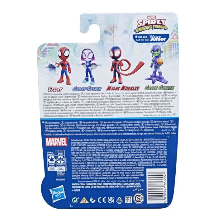 Figurine Spidey de 10 cm, inclut 1 accessoire, pour enfants a partir de 3 ans, Marvel Spidey and His Amazing Friends