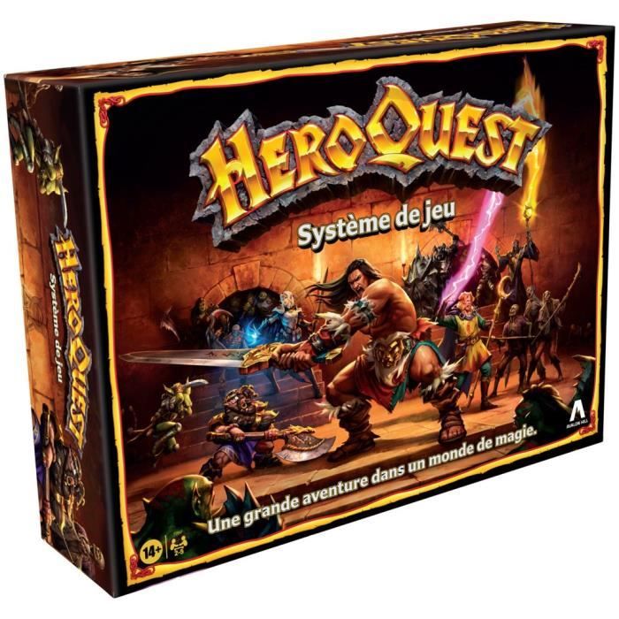 Heroquest Systeme de Jeu, Jeu d'aventures fantastiques styles donjon, Jeu de société, A partir de 14 Ans, 2 a 5 Joueurs