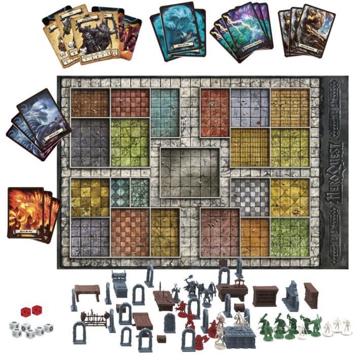 Heroquest Systeme de Jeu - Jeu d'aventures fantastiques styles donjon - Jeu de sociÈtÈ - A partir de 14 Ans, 2 a 5 Joueurs