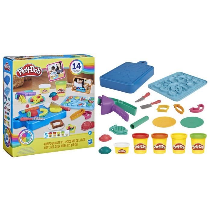 PLAY-DOH Kit du petit chef cuisinier, pâte a modeler, 14 accessoires de cuisine, jouets préscolaires, Playdoh Kitchens