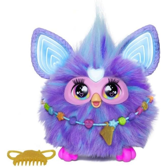 Furby violet, 15 accessoires, peluche interactive pour filles et garçons, animatronique activé par la voix, a partir de 6 ans