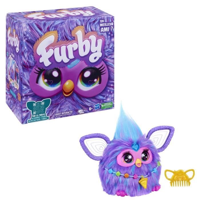 Furby violet, 15 accessoires, peluche interactive pour filles et garçons, animatronique activé par la voix, a partir de 6 ans