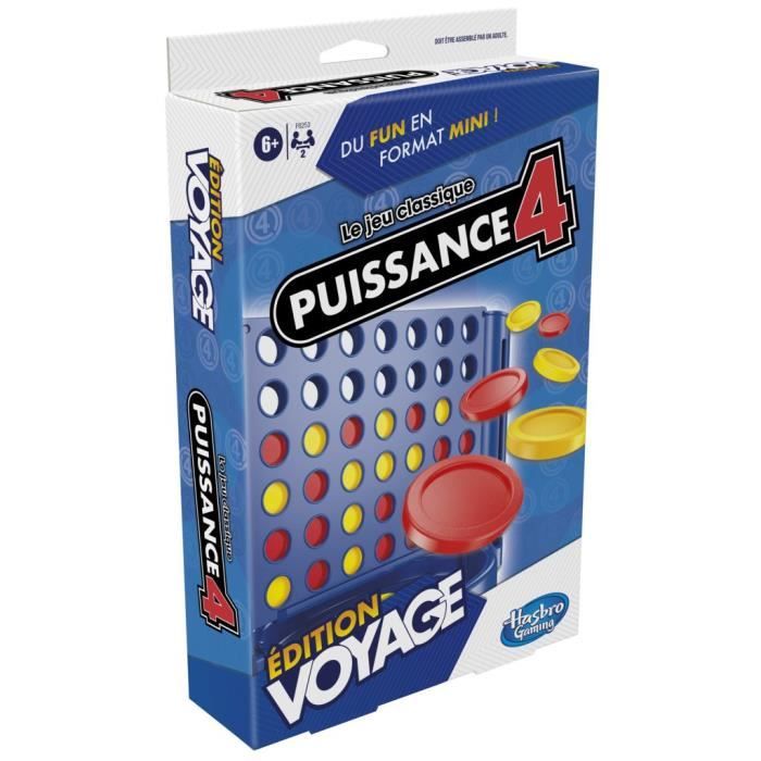 Puissance 4 Voyage, jeu de société de voyage pour 2 joueurs, jeu de voyage, Des 6 ans, Hasbro Gaming
