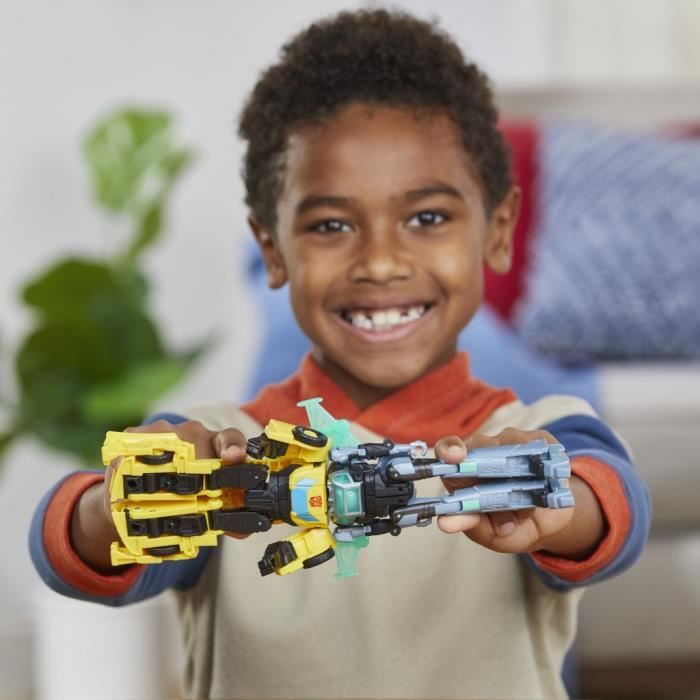 Figurines Cyber-Combiner Bumblebee et Mo Malto, jouets interactifs pour filles et garçons,Transformers EarthSpark, des 6 ans