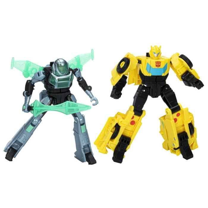 Figurines Cyber-Combiner Bumblebee et Mo Malto, jouets interactifs pour filles et garçons,Transformers EarthSpark, des 6 ans