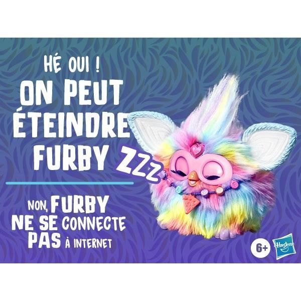 Furby Tie Dye, 15 accessoires, peluche interactive pour filles et garçons, animatronique activé par la voix, a partir de 6 ans