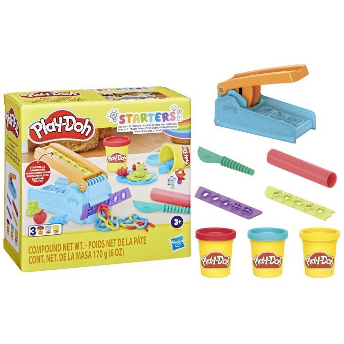 Play-Doh Coffret Starters Le Serpentin, Pâte a Modeler 3 pots et 10 formes amusantes, Activité créative pour enfants des 3 ans