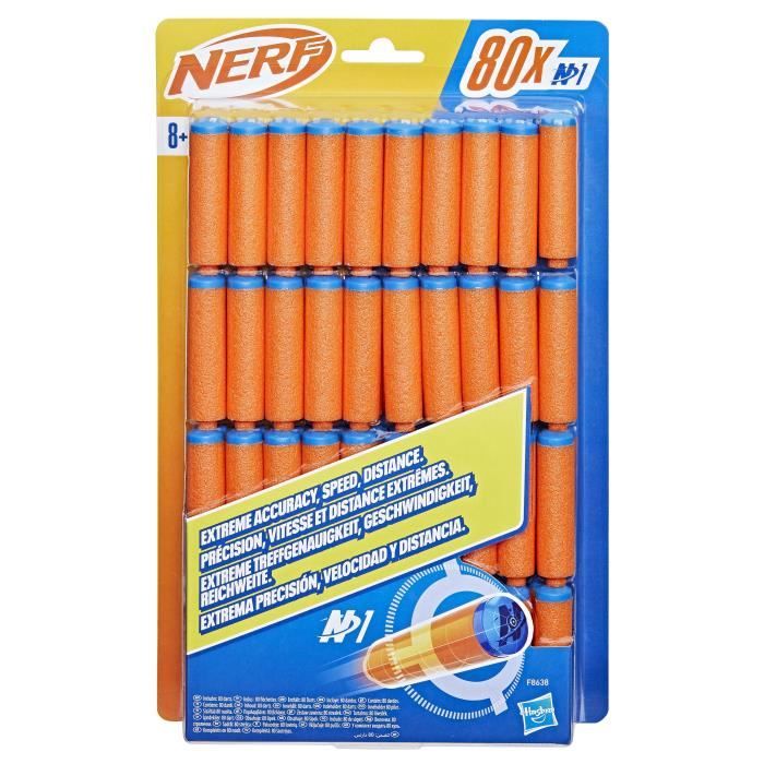 Nerf N-Series Pack de 80 flÈchettes, Pour blaster NSeries