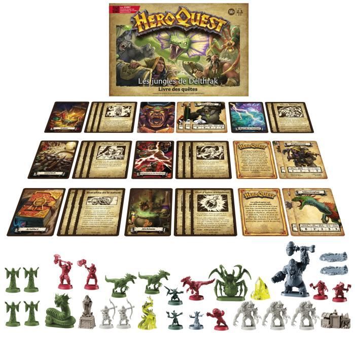 HeroQuest, pack de quete Les jungles de Delthrak, jeux de rÙle pour 2 a 5 joueurs, des 14 ans, systeme de jeu HeroQuest requis
