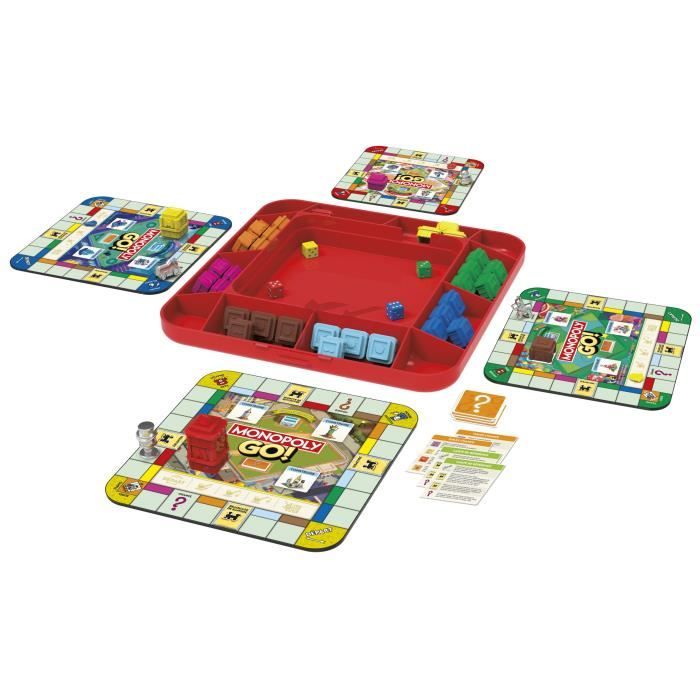 Monopoly GO!, Jeu de société, Jeu de plateau familial, Durée 15 min, Inspiré du jeu mobile, a partir de 8 ans