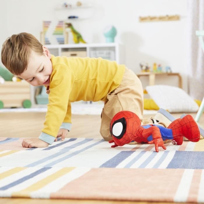 Spidey danse et rampe, peluche interactive avec musique et sons, jouets de super-héros a partir de 3 ans, Spidey et ses Amis Extraor