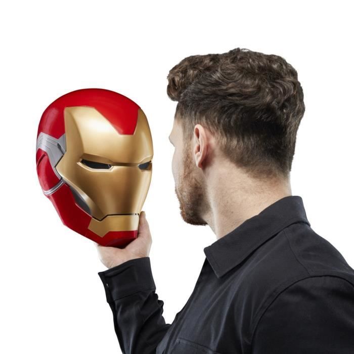 Casque Èlectronique Iron Man, avec effets lumineux, jouet de cosplay premium de collection pour adultes, Marvel Legends Series