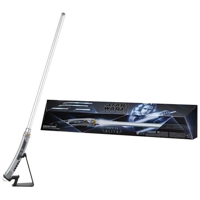 Sabre laser d'Ahsoka Tano électronique, Force FX Elite avec LED et effets sonores premium, a partir de 14 ans, Star Wars The Black S