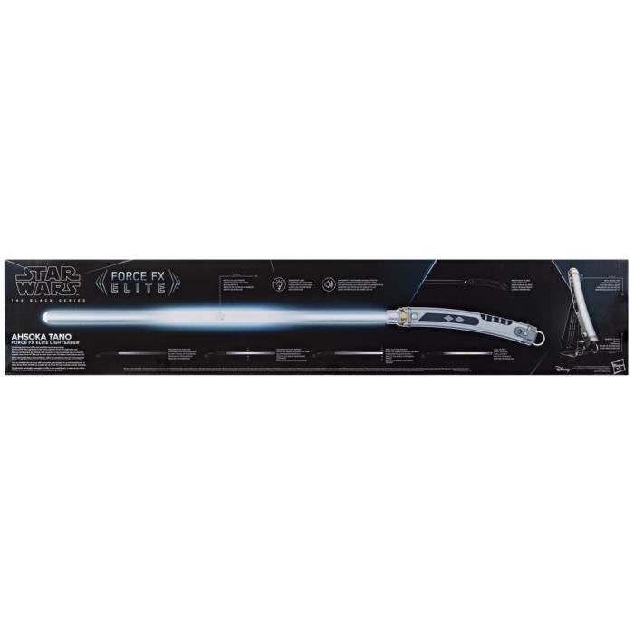 Sabre laser d'Ahsoka Tano électronique, Force FX Elite avec LED et effets sonores premium, a partir de 14 ans, Star Wars The Black S
