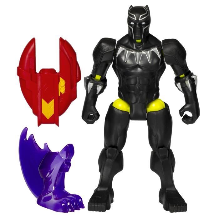 MixMashers Black Panther, figurine 12 cm personnalisable a mélanger et combiner avec accessoires, Marvel, des 4 ans