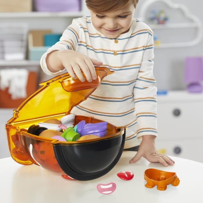 Potato Head Méga patate coffret avec 42 pieces dont une boîte de rangement, jouets préscolaires créatifs pour enfants, des 2 ans