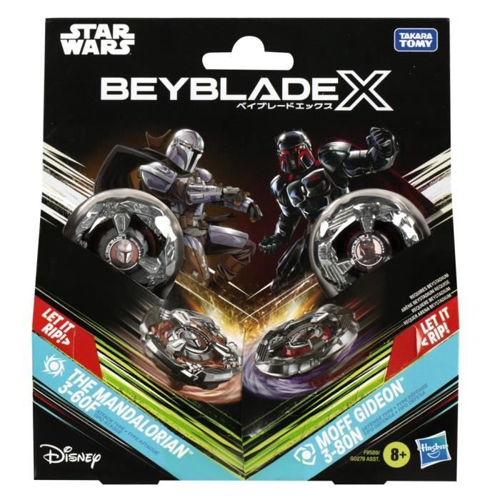 Beyblade X Multipack Toupie The Mandalorian 3-60F vs. Moff Gideon 3-80N, Star Wars, Des 8 ans