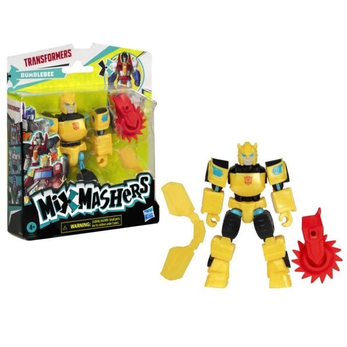 MixMashers Bumblebee, figurine personnalisable a mélanger et combiner avec accessoires, Transformers, Des 4 ans