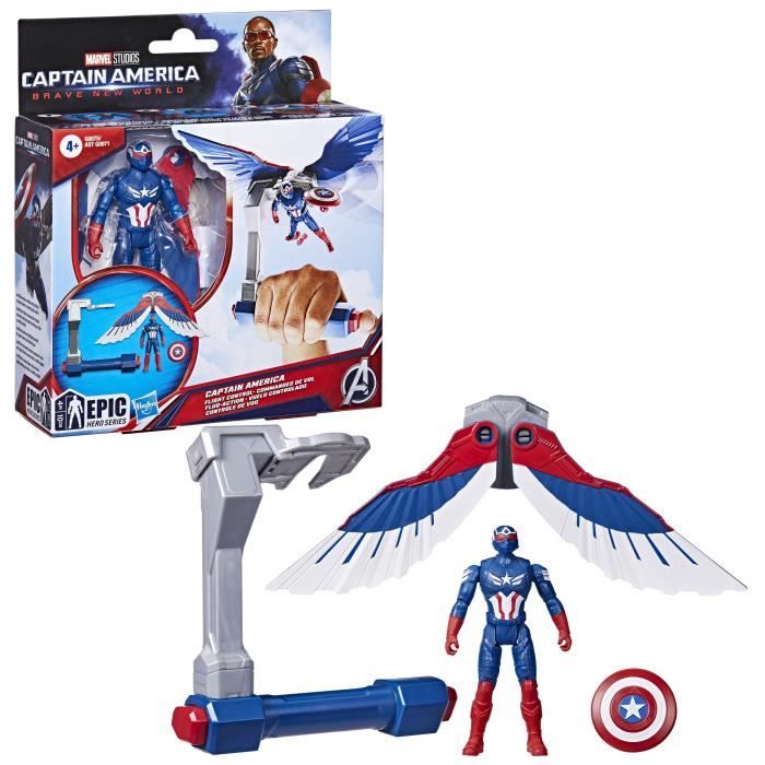 Figurine Captain America Commandes de vol, Marvel Epic Hero Series Captain America: Brave New World, des 4 ans
