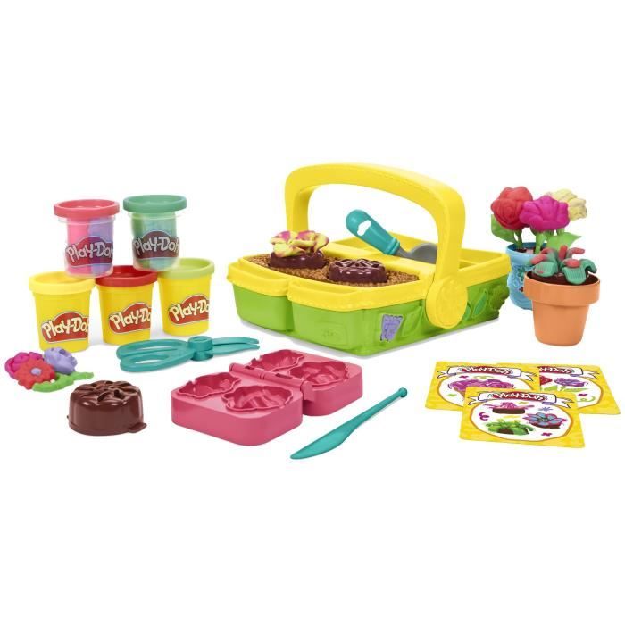 Play-Doh Mon jardin de fleurs, coffret de pâte a modeler inspiré du jardinage et de la nature, loisirs créatifs pour enfants, des 3