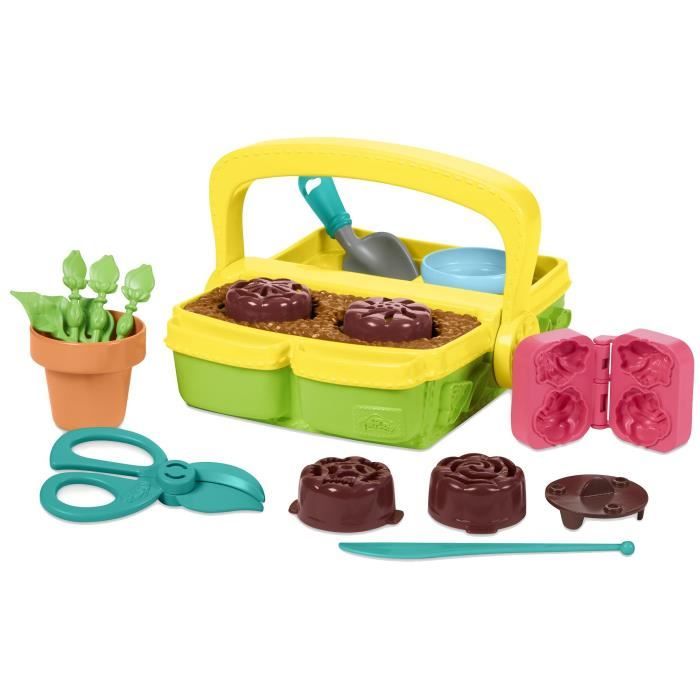 Play-Doh Mon jardin de fleurs, coffret de pâte a modeler inspiré du jardinage et de la nature, loisirs créatifs pour enfants, des 3