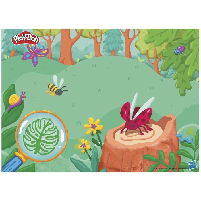Play-Doh Mon petit microscope, pâte a modeler, 9 accessoires et 5 couleurs, des 3 ans