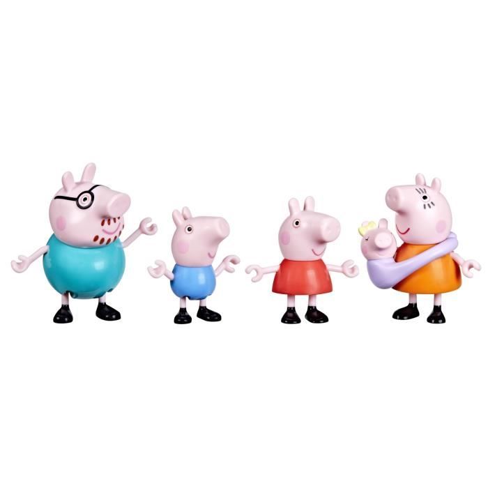 Peppa Pig Peppa et sa famille de 5, coffret de figurines, jouets préscolaires pour filles et garçons, des 3 ans