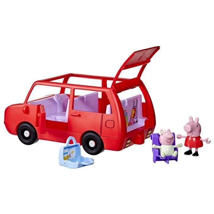 Peppa Pig La grande voiture familiale, coffret avec véhicule et 2 figurines, a partir de 3 ans