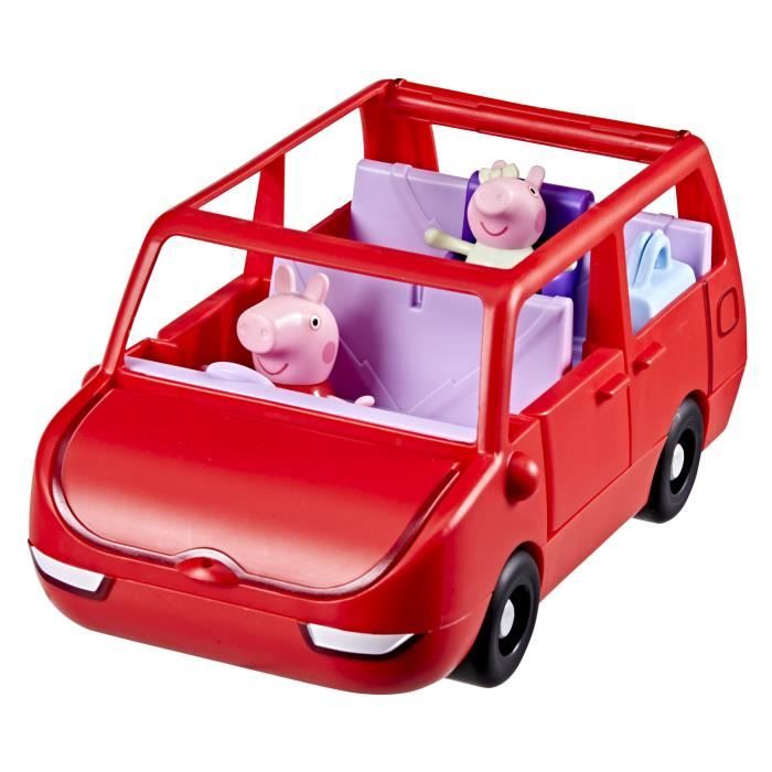 Peppa Pig La grande voiture familiale, coffret avec véhicule et 2 figurines, a partir de 3 ans
