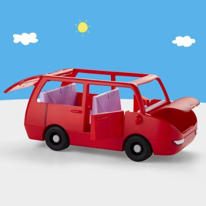 Peppa Pig La grande voiture familiale, coffret avec véhicule et 2 figurines, a partir de 3 ans
