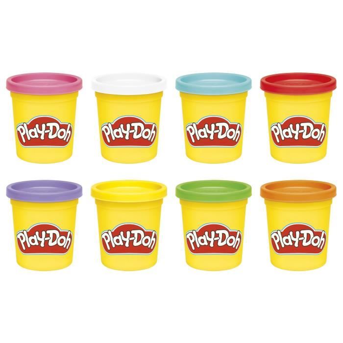Play-Doh 8 couleurs arc-en-ciel, pots de pâte a modeler de 85 g