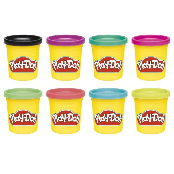 Play-Doh 8 pots couleurs vives, pots de pâte a modeler de 85 g