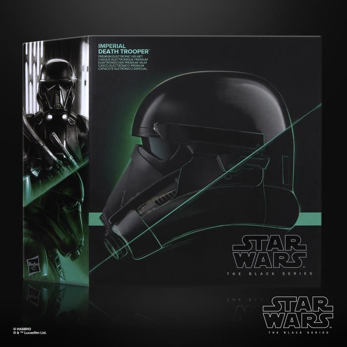 Casque Death Trooper impérial électronique premium, avec LED avancés, article de cosplay, Des 14 ans, Star Wars The Black Series