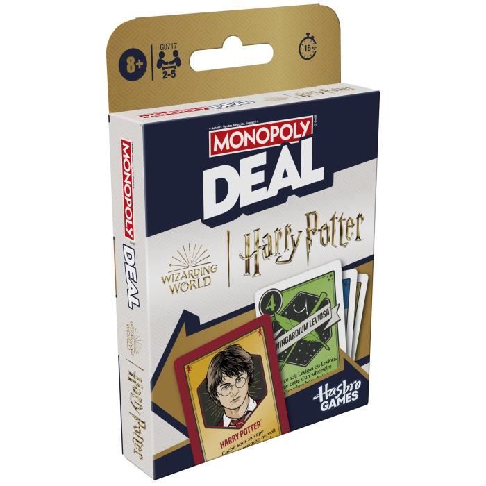 Monopoly Deal Harry Potter, Jeu de cartes rapide 15 min, Hasbro Games, Des 8 ans