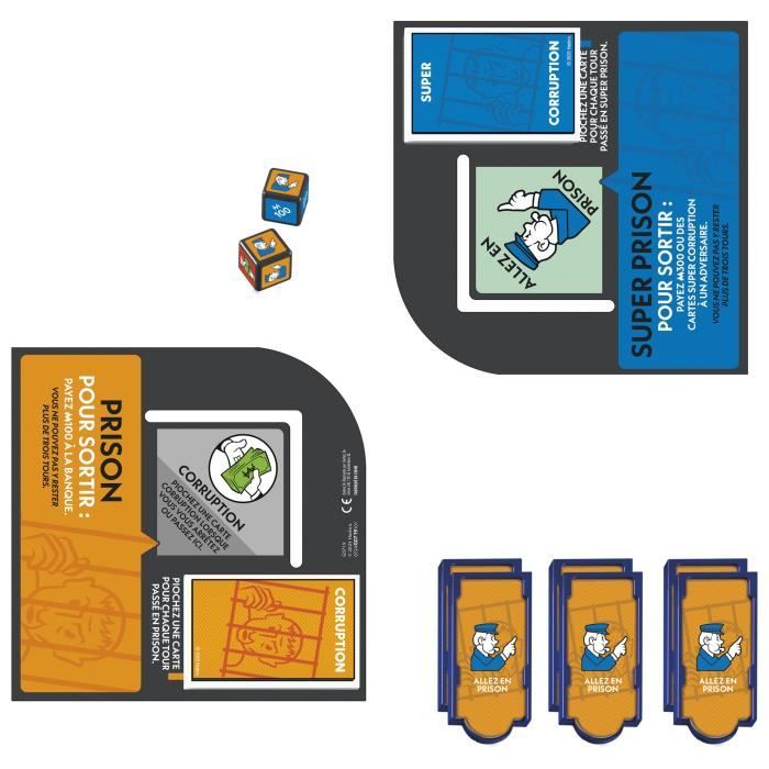 Monopoly Extension Allez en prison, rend le jeu Monopoly classique plus amusant et plus rapide, jeux de plateau, 2 a 6 joueurs, 40 m