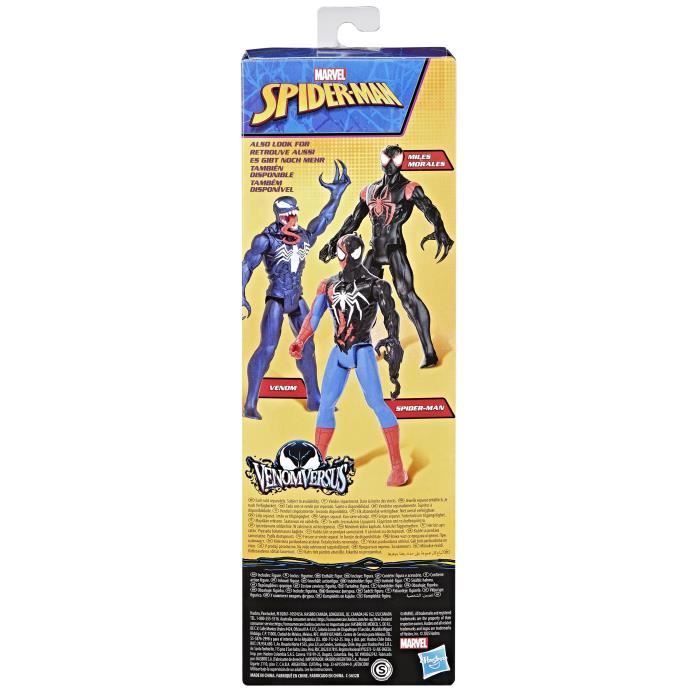 Figurine Spider-Man VenomVersus de 30 cm, Titan Hero Series, Marvel Spider-Man VenomVersus, des 4 ans