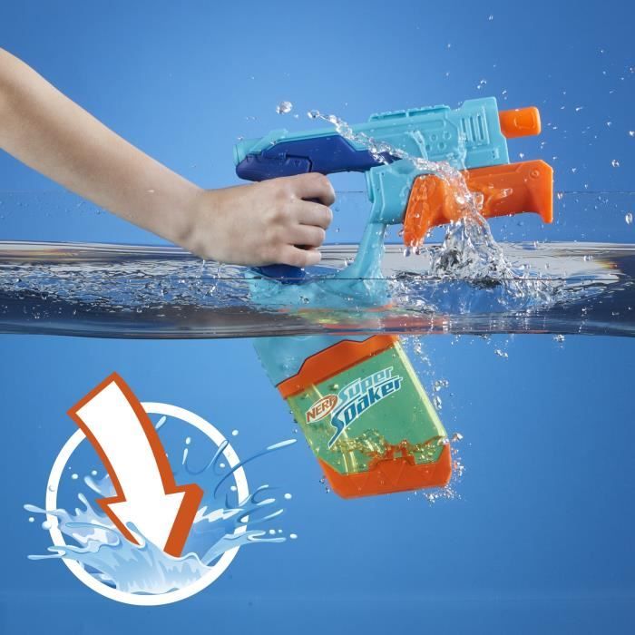 Nerf Dunk-Fill, Pack de 2 pistolets a eau, réservoirs a remplissage instantané facile, jouets d'eau, Super Soaker, des 6 ans