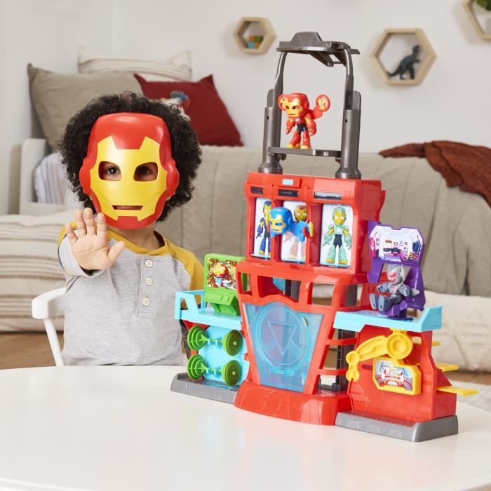 QG d'Iron Man, coffret électronique pour enfant, Marvel Iron Man and his Awesome Friends, des 4 ans